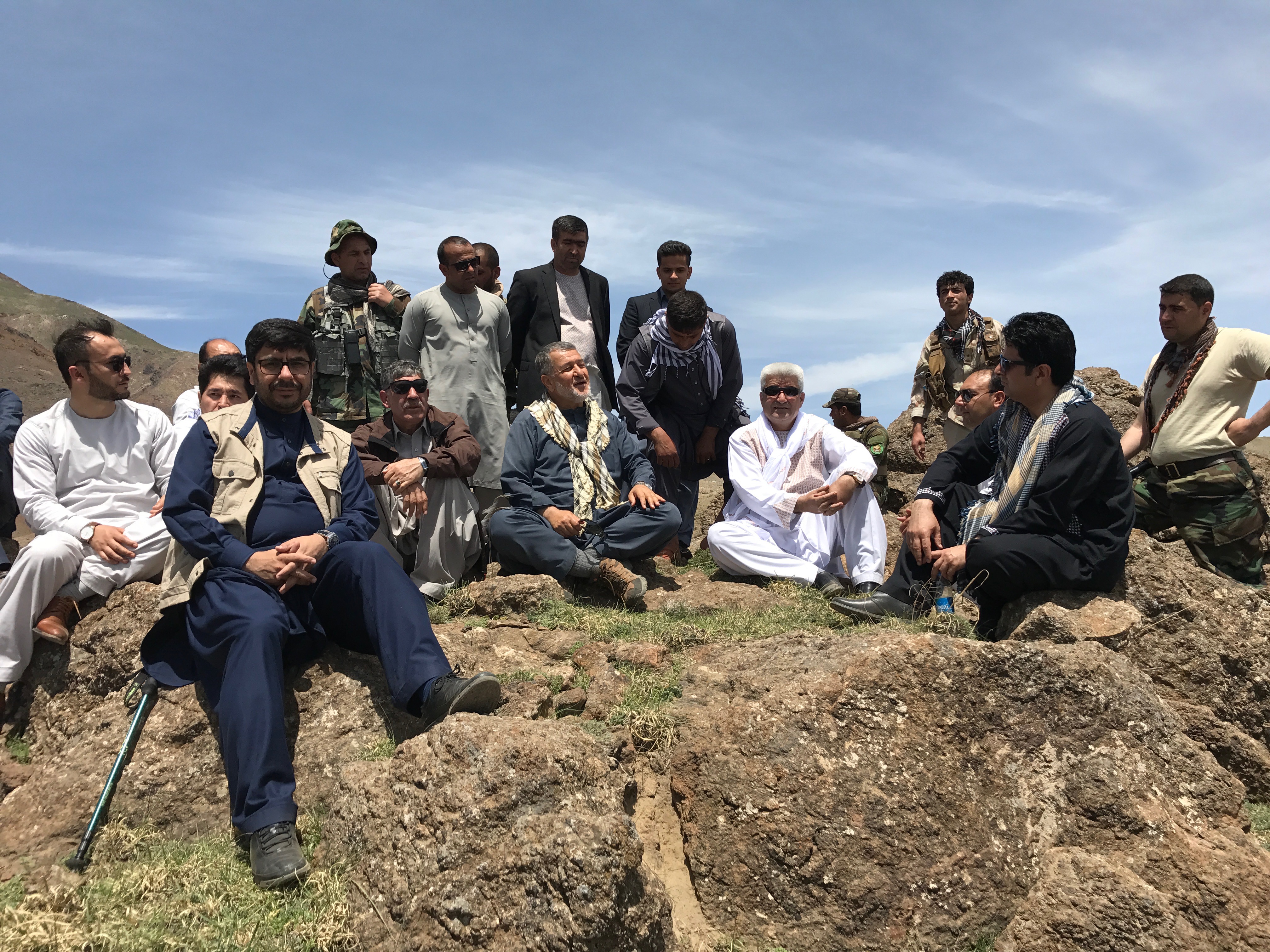 With the former Defense Minister Mohammad in Parwan Province